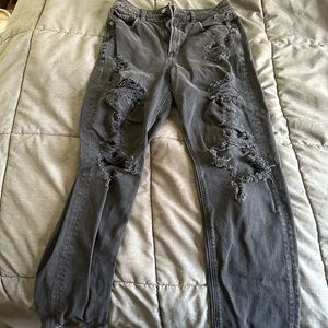 American Eagle Black Ripped Jeans